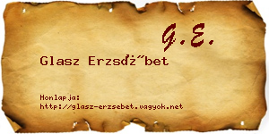 Glasz Erzsébet névjegykártya